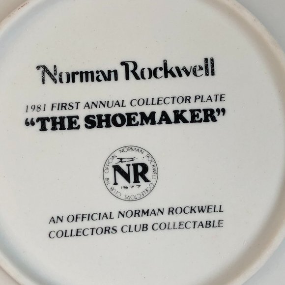 Norman Rockwell "The Shoemaker - 1981 Annual Collector's Plate - Picture 5 of 6